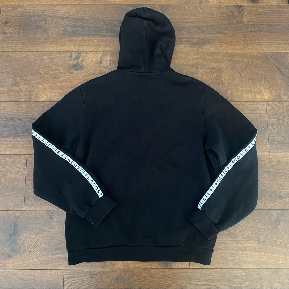 Lacoste Black Fleece Zip-Up Classic Fit Hoodie Green Crocodile Logo Men's Large - Picture 7 of 7